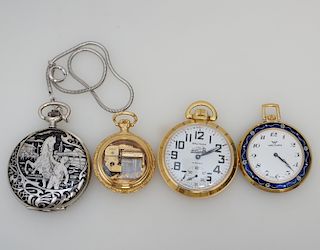 4 POCKET WATCHES WALTHAM + STERLING