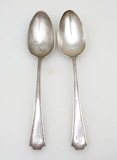2 STERLING FAIRFAX TABLESPOONS