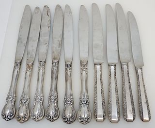 10 TOWLE STERLING HANDLE DINNER KNIVES