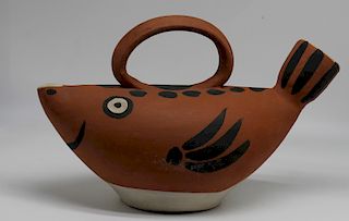 Pablo Picasso Madoura Pottery Fish Pitcher.
