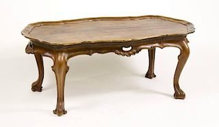 Spanish Rococo Style Olive Wood Coffee Table