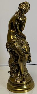 MOREAU, Mathurin. Signed Gilt Bronze Sculpture