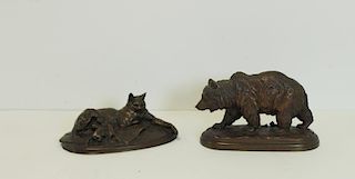 FREMIET & Bonheur Signed Bronzes Of A Bear