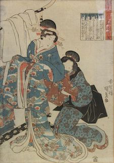 Japanese Woodblock Print After Kunisada.