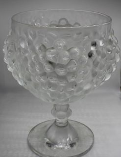 LALIQUE. Large Signed "Antillee" Frosted Glass