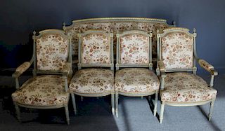 Louis XV1 Style Upholstered Salon Set.