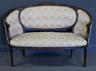 Antique Louis XV1 Style Finely Carved Settee.