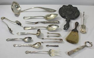 SILVER. Assorted Silver Flatware and Decorative