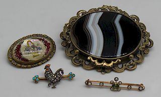 JEWELRY. Assorted Antique Jewelry Grouping.