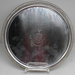 SILVER. George III English Silver Salver.
