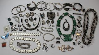 STERLING. Lot of 55+ Pcs. of Silver Jewelry.