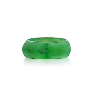 A Natural Jade Saddle Ring