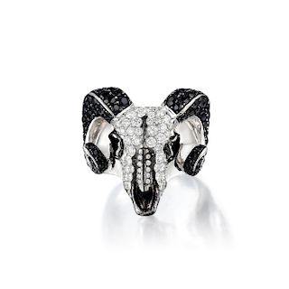 Stephen Webster Diamond and Sapphire Ram Ring