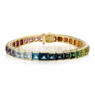 Yard Multi-Colored Gemstone Bracelet