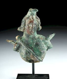 Roman Imperial Bronze Applique - Female Bust