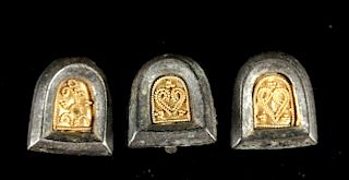 Lot of 3 Byzantine Gold & Silver Belt Adornments