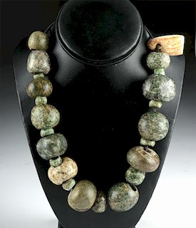 West Mexican Jadeite, Greenstone, & Shell Necklace