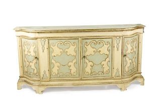 Venetian Style Paint Decorated Credenza