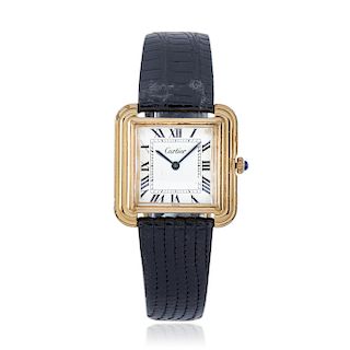 Cartier Square Ceinture Watch in Gold Plate
