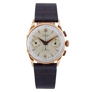 Universal Geneve Uni-Compax Chronograph Ref. 12445 in 18K Pink Gold