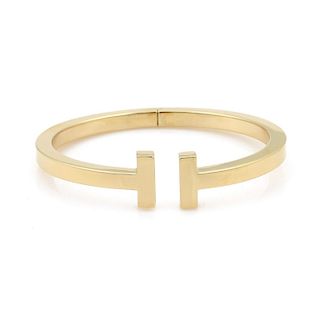 Tiffany & Co. 18k Gold T Cuff Bracelet Medium Size