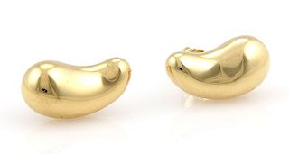 Tiffany & Co. Peretti 18K Gold Tear Drop Earrings