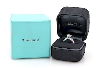 Tiffany 1.32ct Diamond Platinum Solitaire Ring