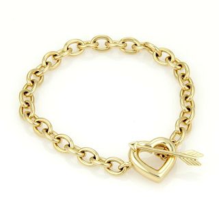 Tiffany & Co. 18k Gold Arrow Heart Link Bracelet