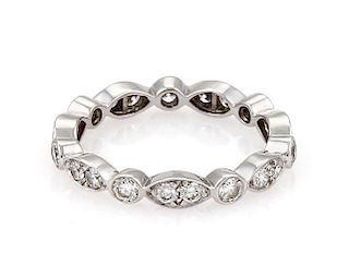 Tiffany & Co. Platinum Jazz Diamond Band Ring