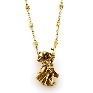 Salvador Dali 18k Gold Dancer Necklace & Bracelet