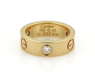 Cartier 18k Yellow Gold & Diamond Love Ring