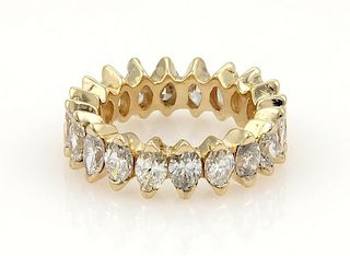 4ct Marquise Diamond 14k Gold Eternity Band Ring