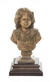 A French Terra Cotta Bust, Height 11 inches.