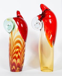 Shorty Finely for Blenko Figural Glass Sculptures