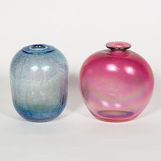 Leon Applebaum, Two Iridescent Vases