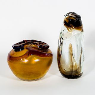 Two Robert C. Fritz Glass Vases