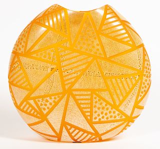 Pietro & Riccardo Ferro, Orange Geometric Vase