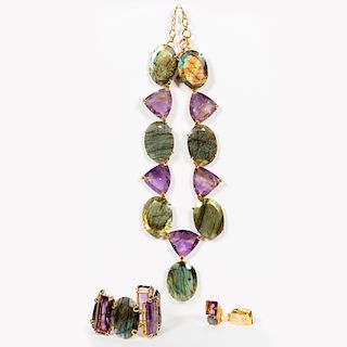 Three Piece Bounkit Gemstone Jewelry Set