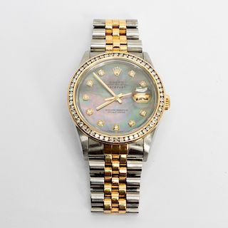 Rolex Oyster Perpetual Datejust MOP Diamond Watch