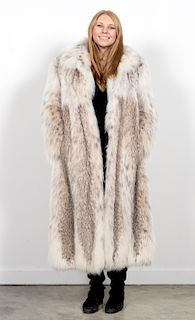 Christie Brothers Ivory Full Length Lynx Fur Coat