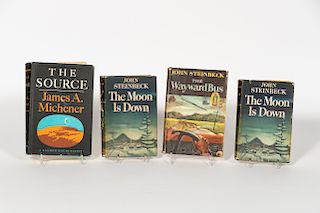 Four 1st Edition Novels: Steinbeck & Michener