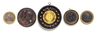 A Collection of Napoleonic Roundels, Diameter of largest 5 5/8 inches.