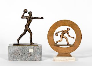 Two 1930s German Bronze Olympic Trophies