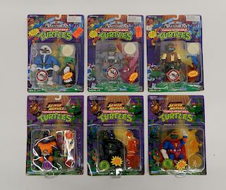 6PC Playmates TMNT Adventurers Sewer Heroes Group