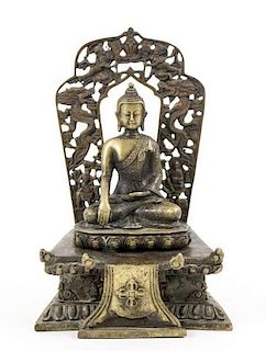 Chinese Qing Dynasty Bronze Buddha Sculpture