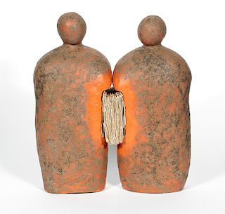 Cassie Butcher, 2 Ceramic Figural Forms / Booklet