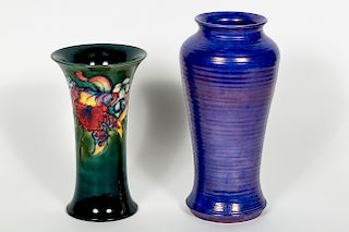 Two Moorcroft Vases, Iris & Luster