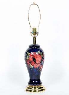 Moorcroft Floral Anemonie Motif Table Lamp