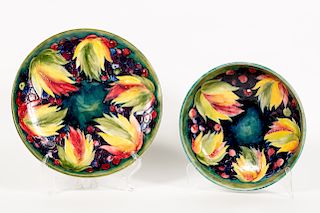 Moorcroft Grape and Leaf Pattern Bowl & Underplate