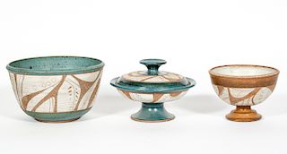 Joel Edwards, Three Pottery Tableware Vessels